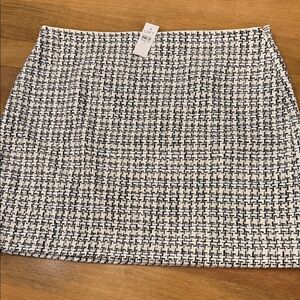 LOFT Sz 16 New Sparkly Monochrome Tweed Mini Skirt